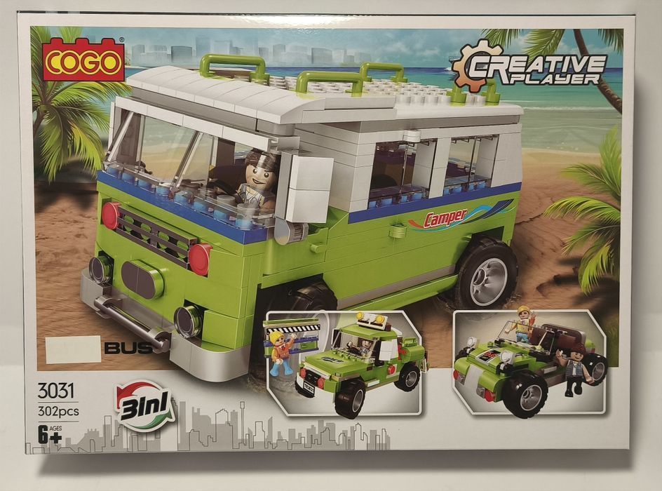 Klocki Cogo camper 3w1 trzy różne pojazdy