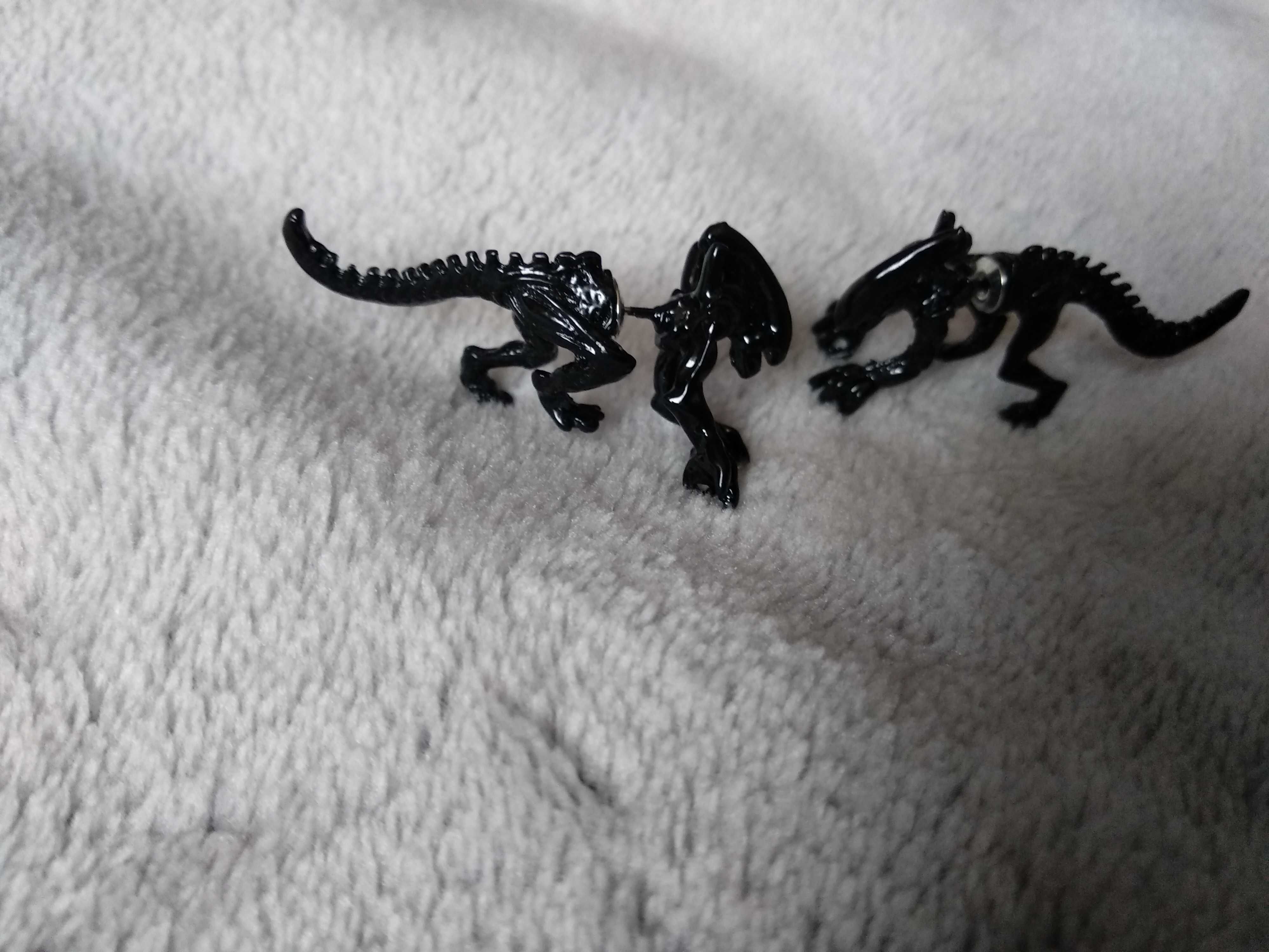 Kolczyki 3D Alien Dinozaur