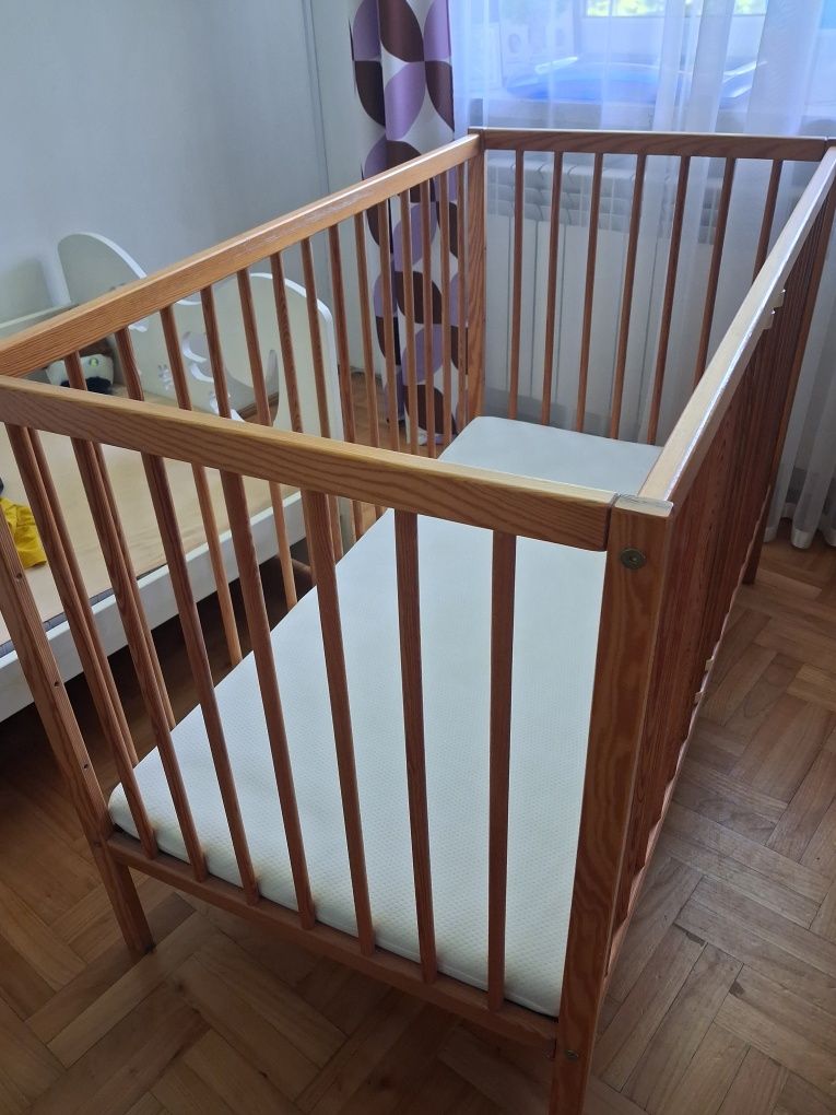 Łóżeczko dziecięce drewniane drewex