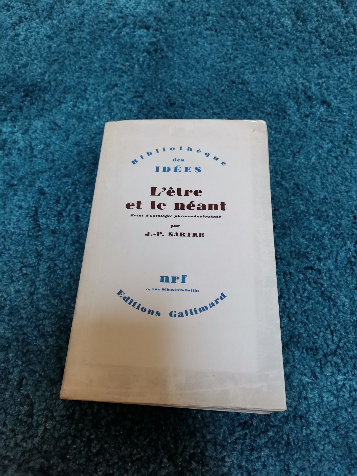 Livro "L'etre Et lê néant"