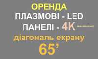 Оренда плазми 65’ Львів, оренда лед панелі 65', прокат телевізора 65'