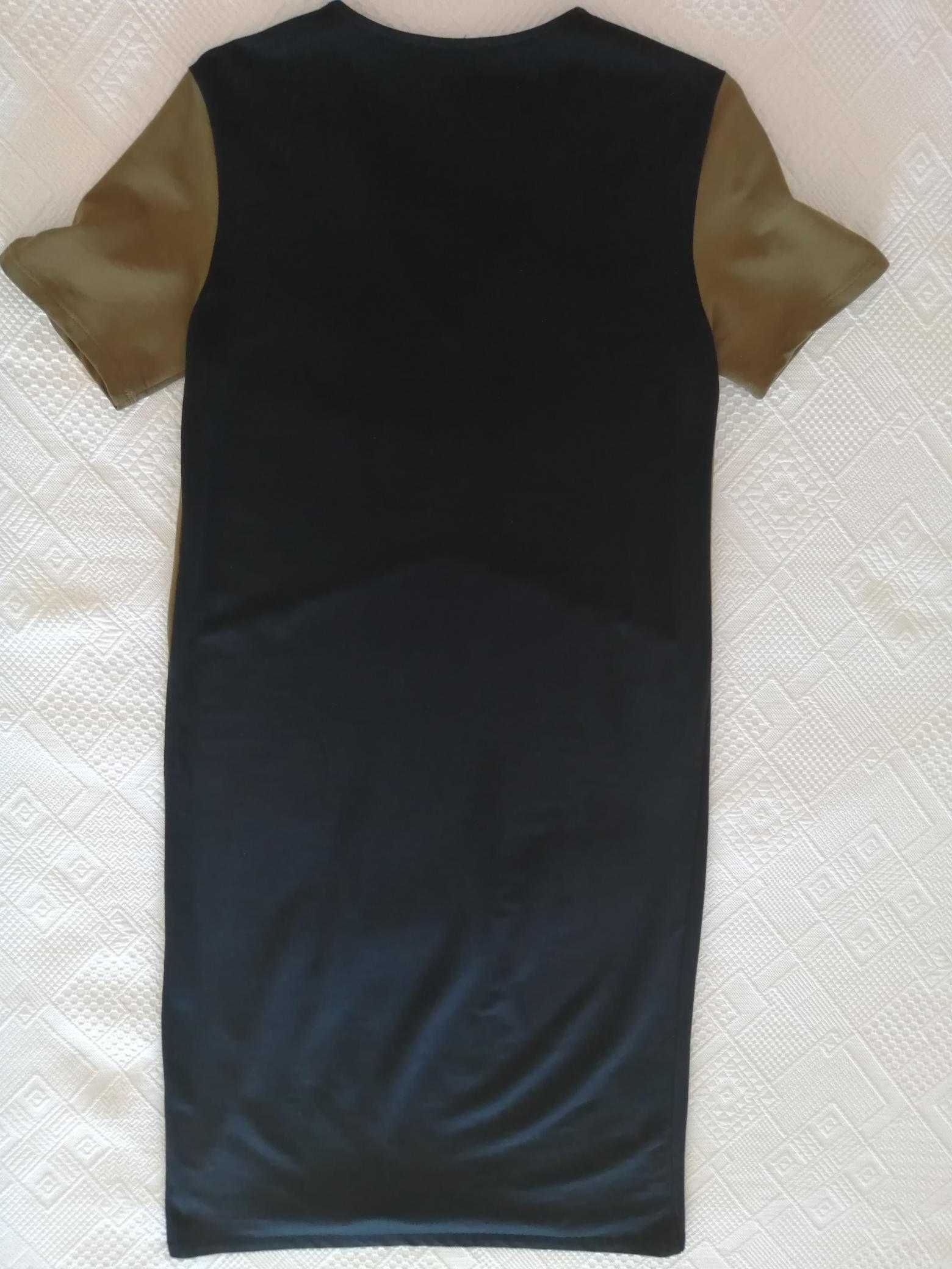 Vestido preto e castanho Zara