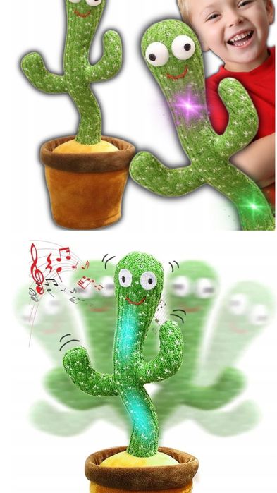 Gadający kaktus śpiewa tańczy powtarza wszystko zabawka Nowa