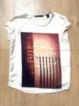 T-shirt, bluzka Maison Scotch beżowa z nadrukiem