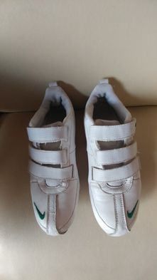 Buty Nike sportowe adidasy na rzepy białe zielone 38