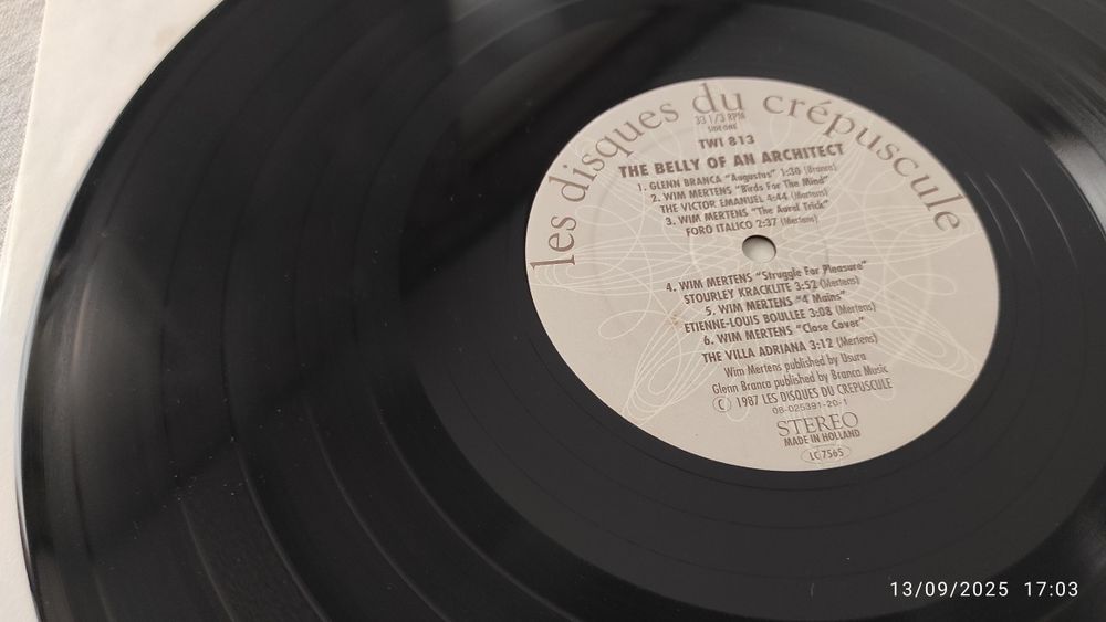 Wim Mertens - The Belly Of An Architect LP