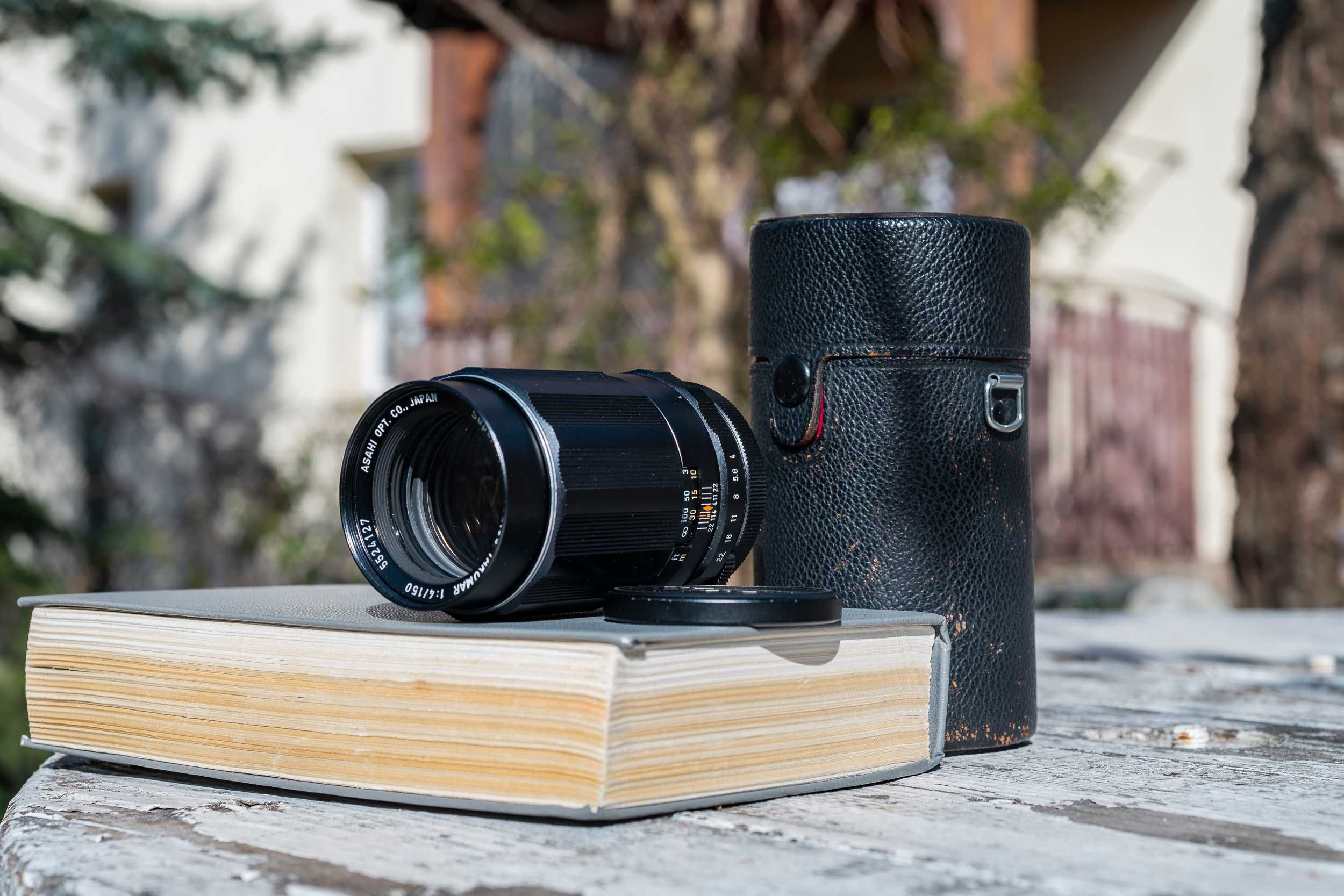 Takumar 150mm f4 m42 + futerał obiektyw Pentax