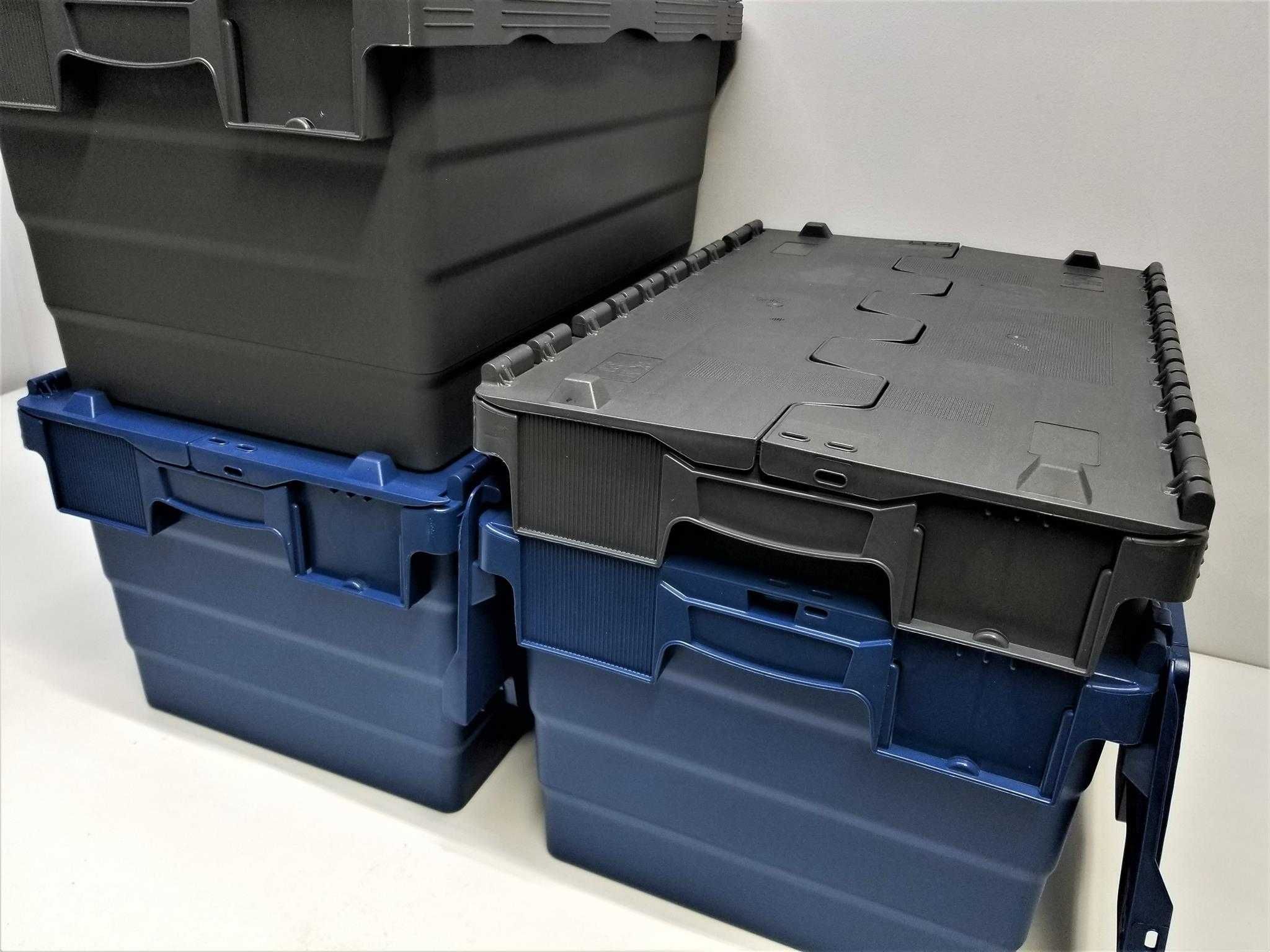 Pojemnik Skrzynka Kosz Magazynowy Transportowy Zamykany-60x40x41cm.