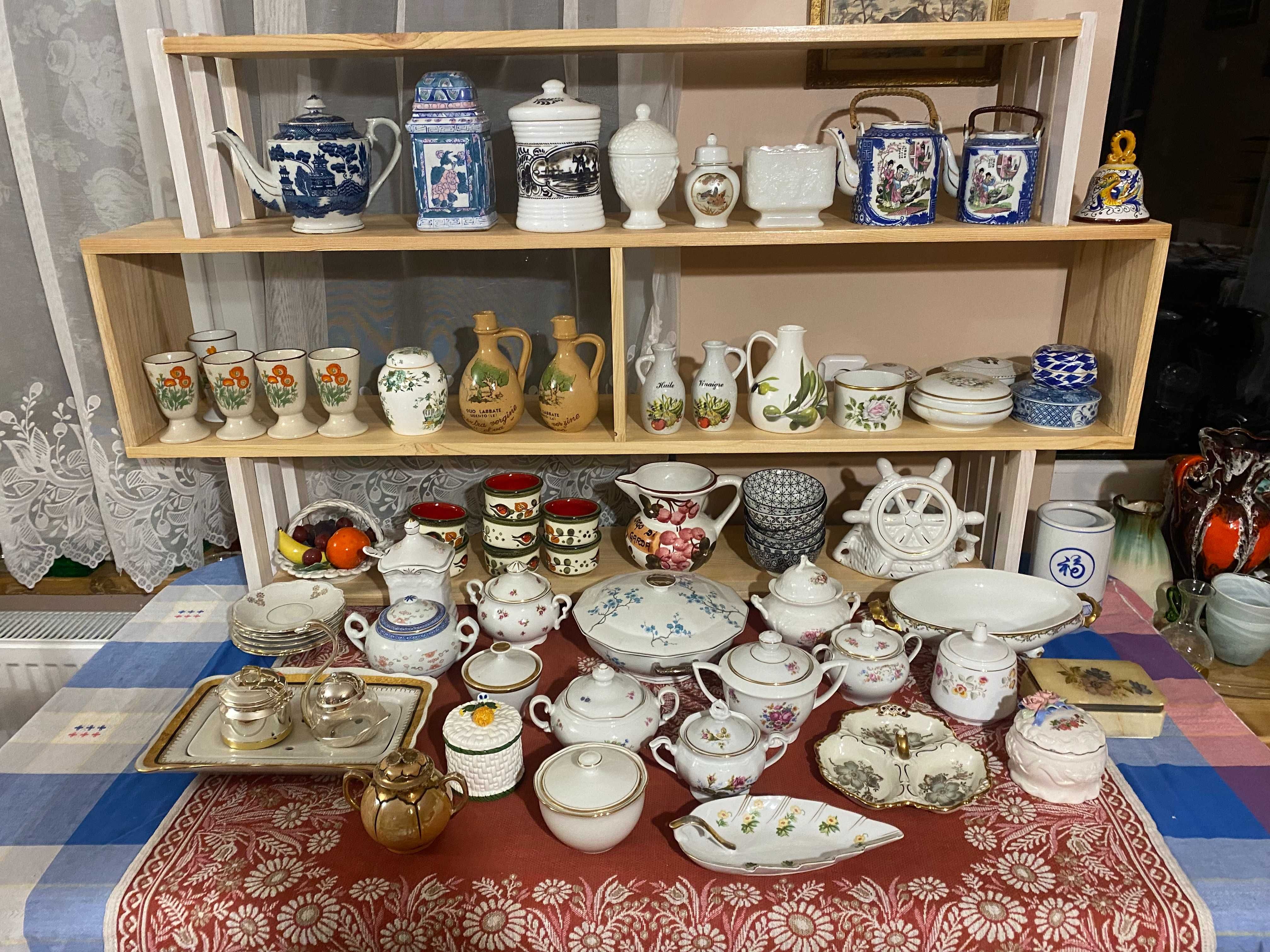 Porcelana ryżowa cukiernica talerzyki miseczki do ramen łyżeczki