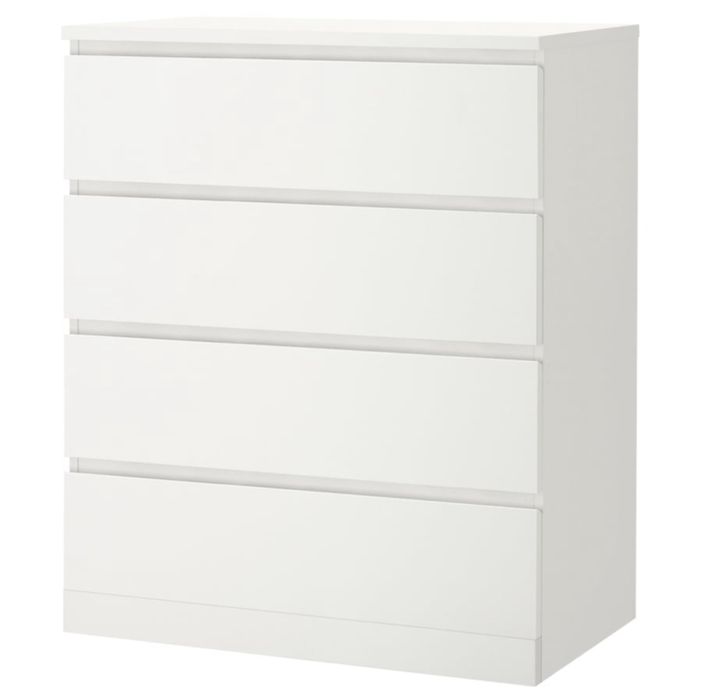 Komoda Ikea MALM biała 80 cm 4 szuflady