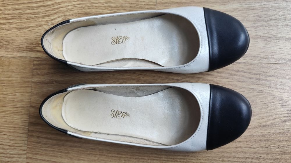 Skórzane balerinki 36 na szczupłą stopę