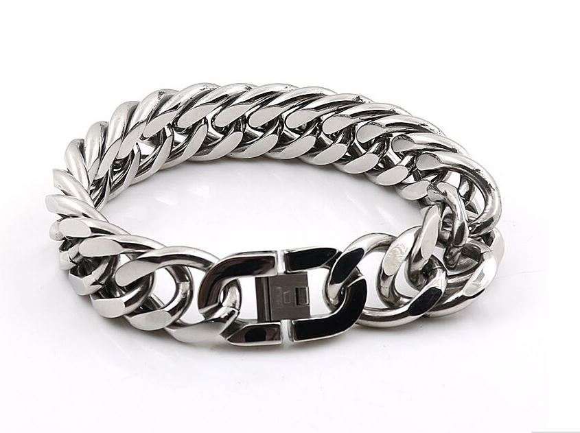 Pulseira Masculina em Aço Inoxidável