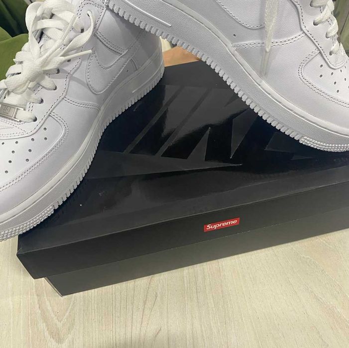 Białe Buty Nike Air Force 1 Low Supreme White Rozmiar.38.5