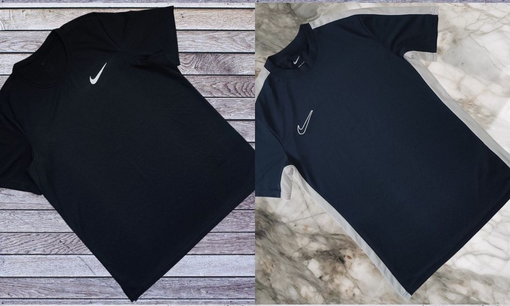 Футболка Nike Swoosh Dri-Fit black і Academy 23 (Розмір М)
