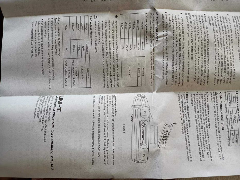 струмові кліщі UNI-T UT210E PRO ПРО-версія звичайних UT210E для Європи