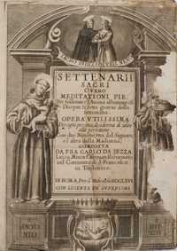 RARA 1.ª edição do Séc. XVII escrita pelo Santo Carlos de Sezze. 1666.