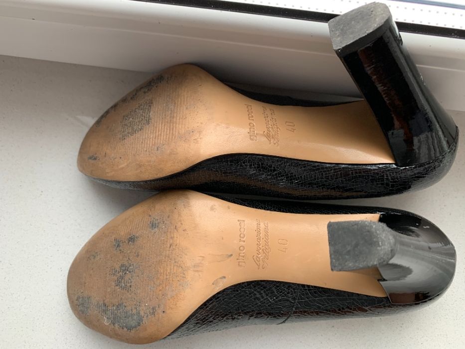 Buty szpilki czółenka wysoki gruby wygodny obcas GINO ROSSI 39,5