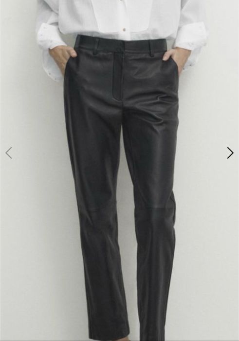 Шкіряні штани Massimo Dutti