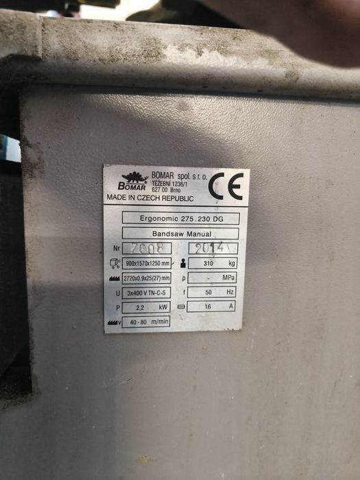 Sprzedam przecinarkę bomar 275.230 Rezerwacja.