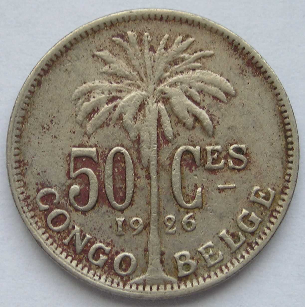 Kongo Belgijskie 50 centimes 1926 - Albert