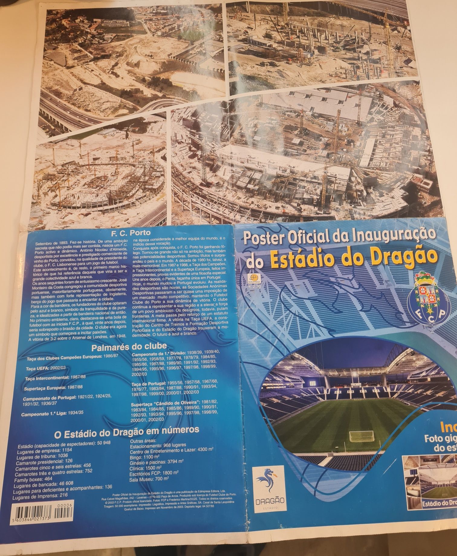 Poster oficial da Inauguração do Estádio do Dragão