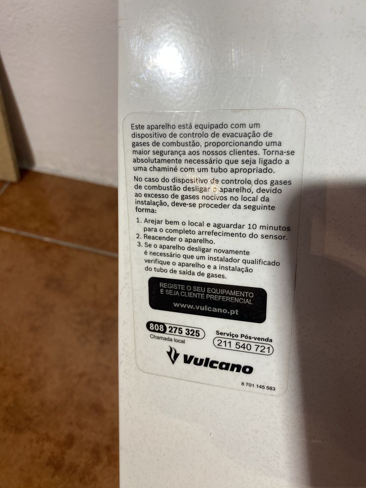 vulcano aquecedor de agua