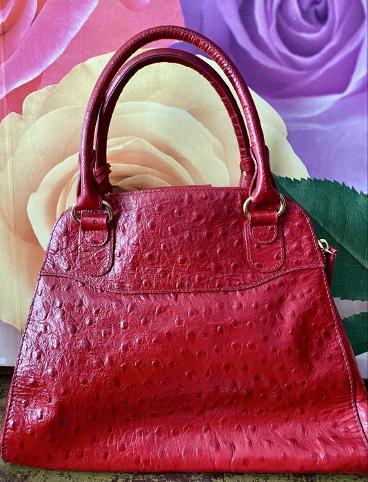 Червона вінтажна шкіряна сумка Jasper Conran