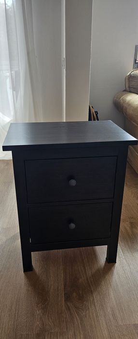 Mesa de cabeceira preta Ikea usada