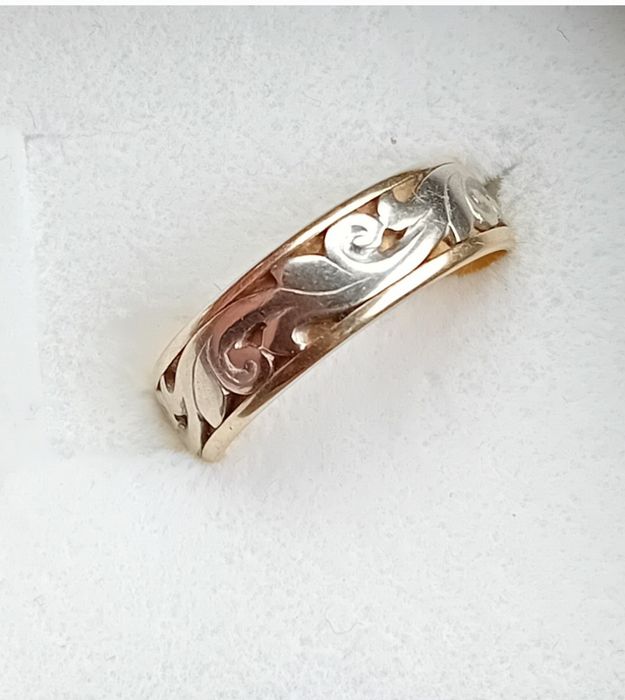 Unikatowa złota obrączka rozmiar 19