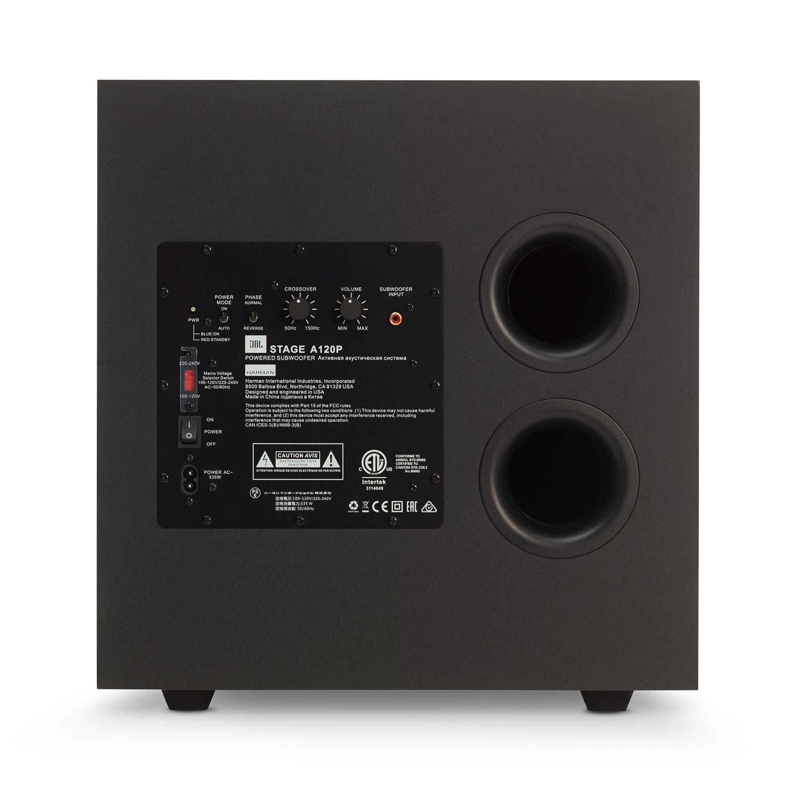 Subwoofer aktywny JBL STAGE A120P - czarny