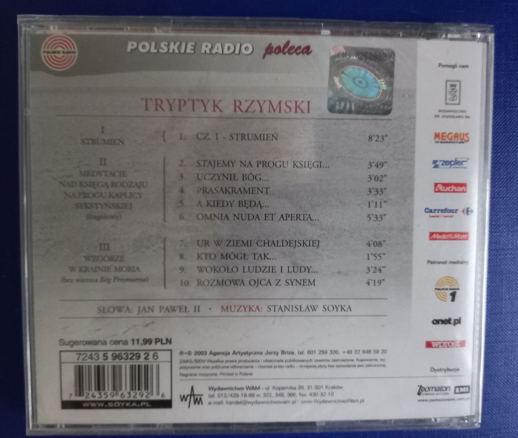 Płyta CD "Tryptyk rzymski"