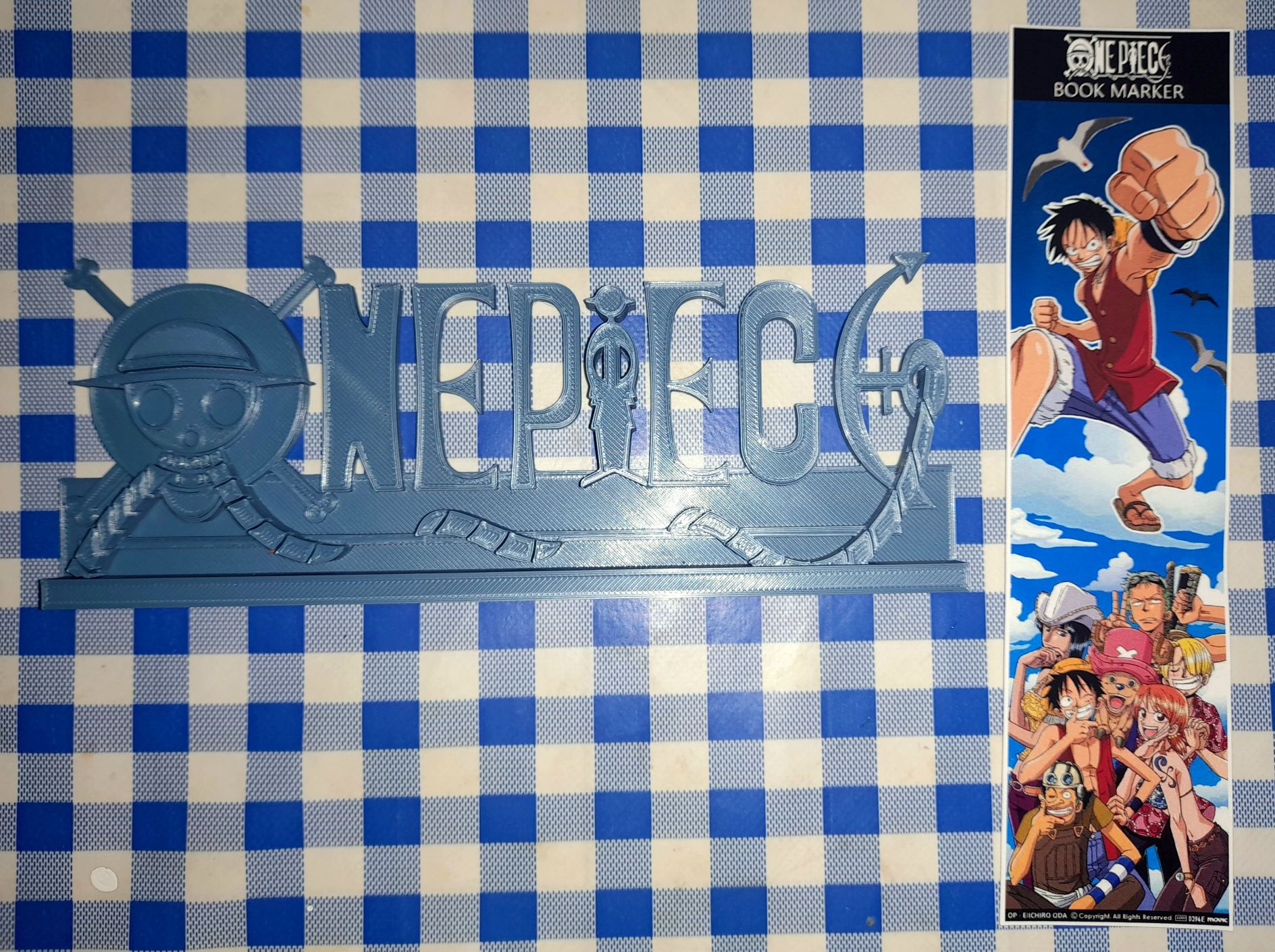 Logo 3D One Piece + Marcador Livros