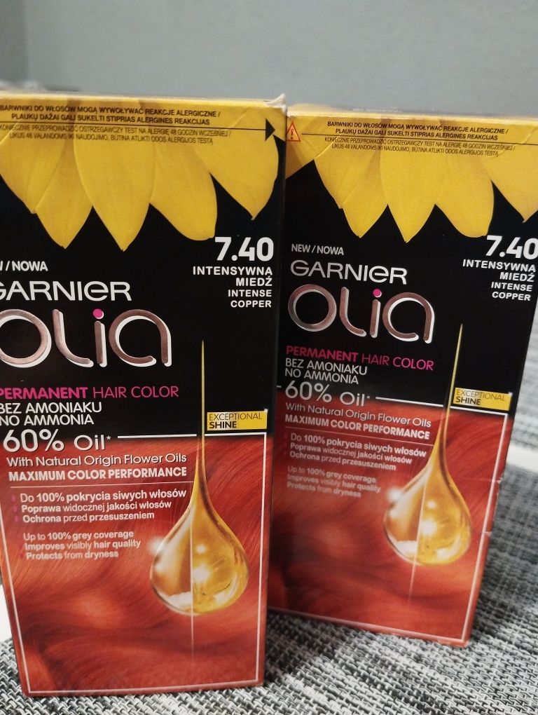 Dwie farby Garnier olia