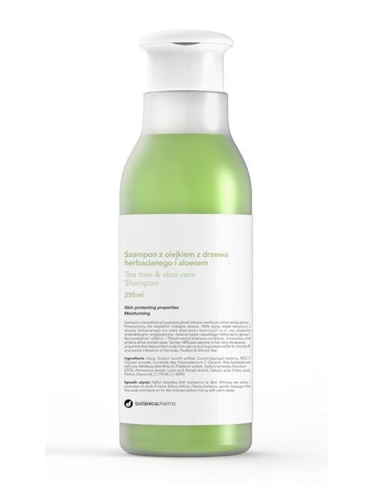 Botanicapharma szampon z olejkiem z drzewa herbacianego i aloesem 250m