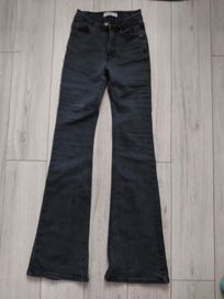 Jeansy spodnie flare xs 32