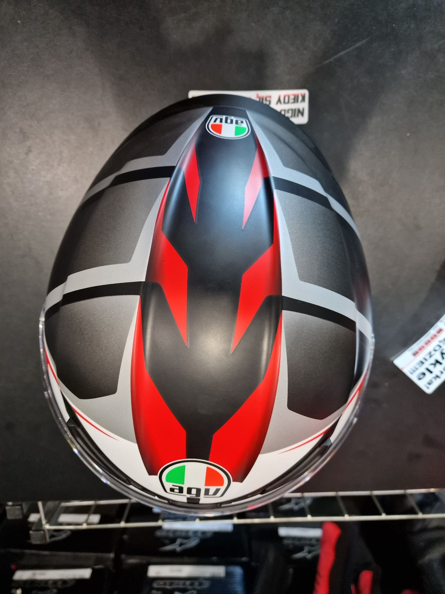 MotoSzafa Kask AGV K6 S KARVE MATT BLACK/WHITE/RED !gratisy!