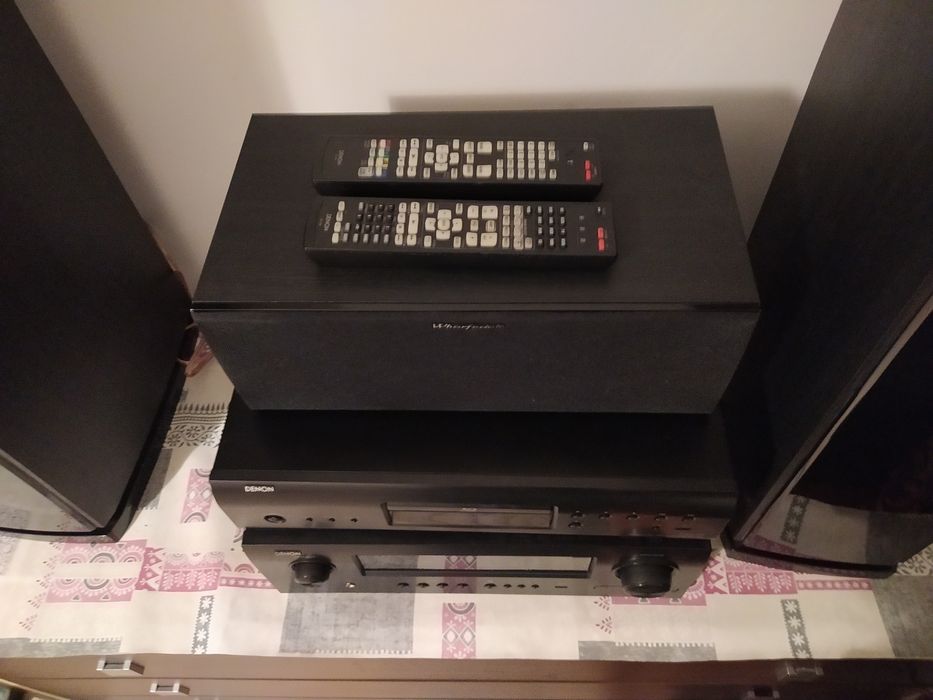 Kino domowe Denon+5 głośników Wharfedale Wharfedale, idealny stan jak