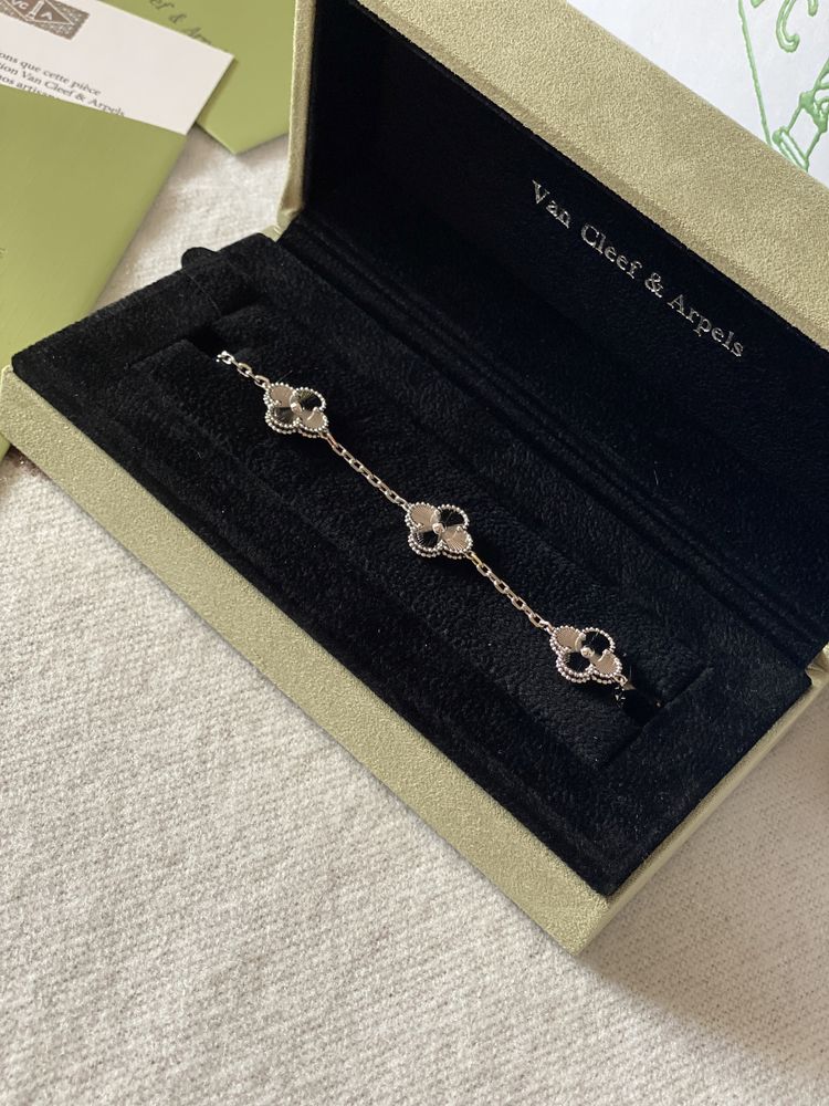 Комплект Van Cleef серебряная жемчужина