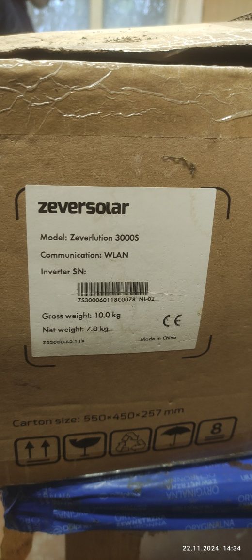 Zeversolar Zeverlution 3000s NOWY nigdy nie zakładany falownik fotowol