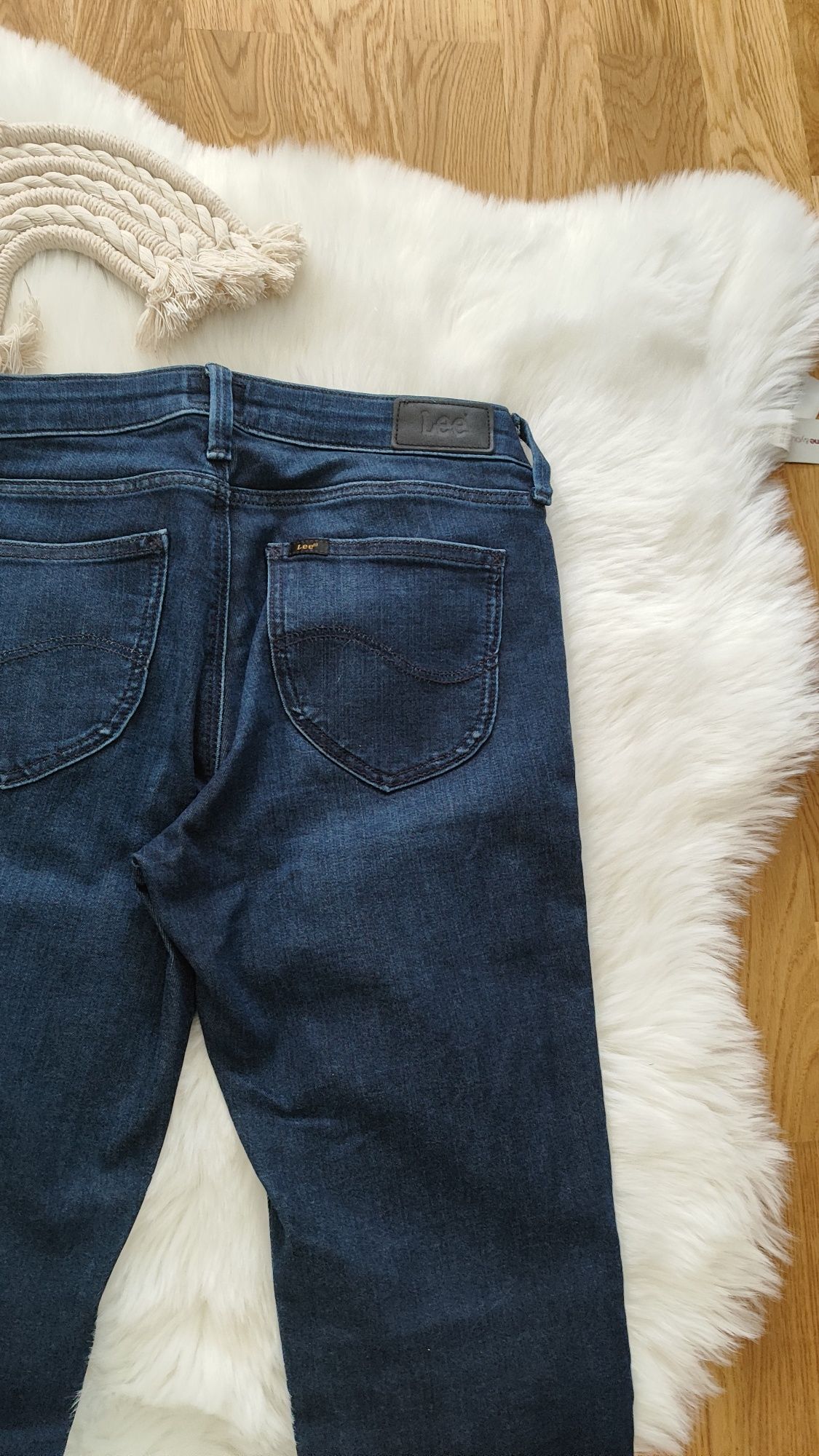 Spodnie jeans damskie Lee scarlett 27/29 ciemny granat