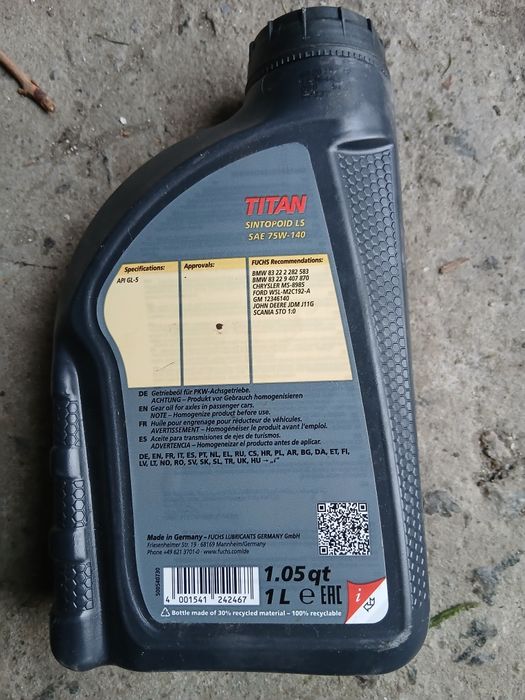 Мастило 75w140 TITAN