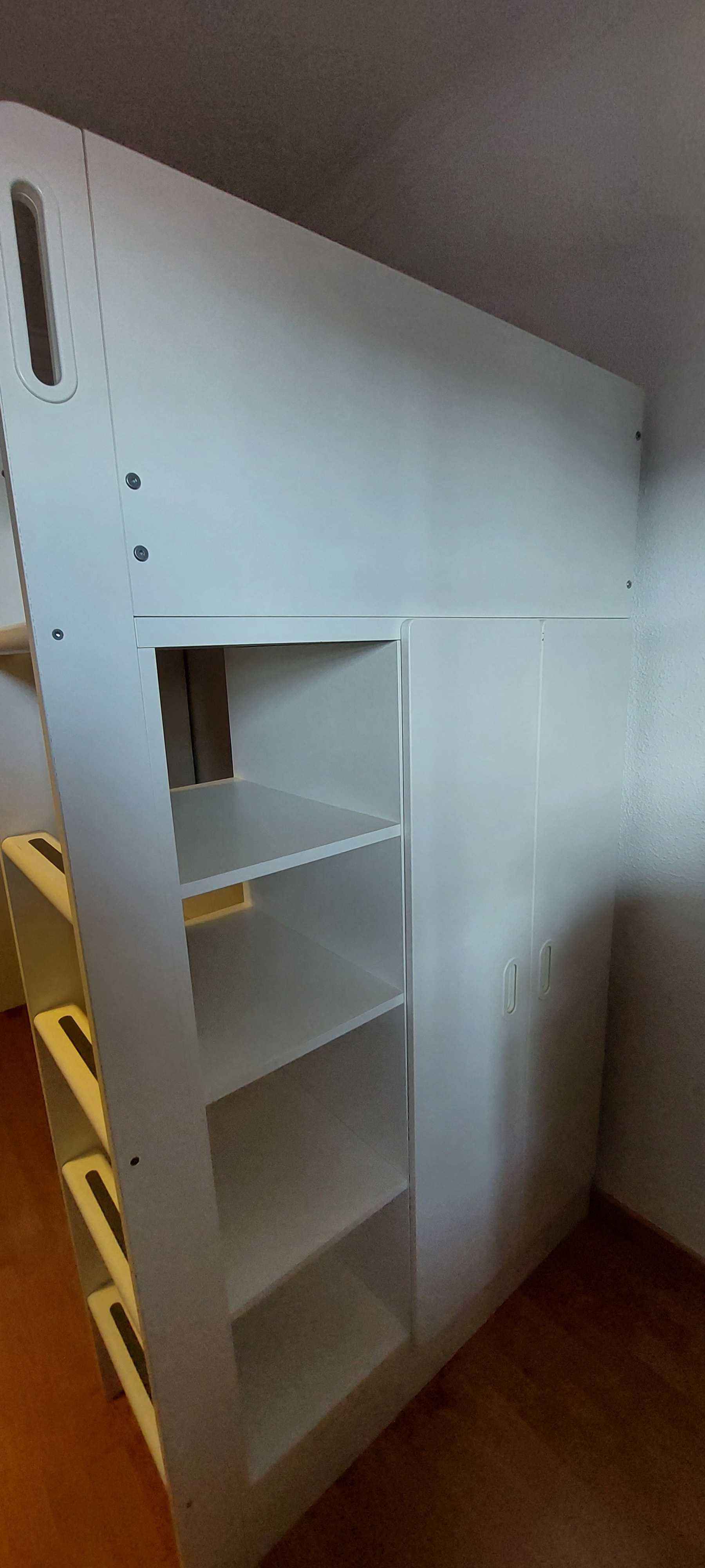 Estrutura cama, roupeiro, secretaria e estante - IKEA