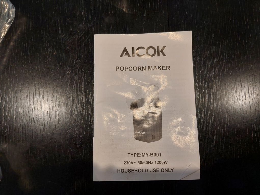 Maszynka do popcornu beztłuszczowa AICOK MY-B001 ,1200 W