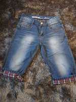 Spodenki chłopięce jeansowe obwód pasa 74
