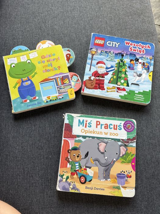 Książeczki ruchome Miś Pracuś, Gdzie się ukrył mój słonik, Lego City