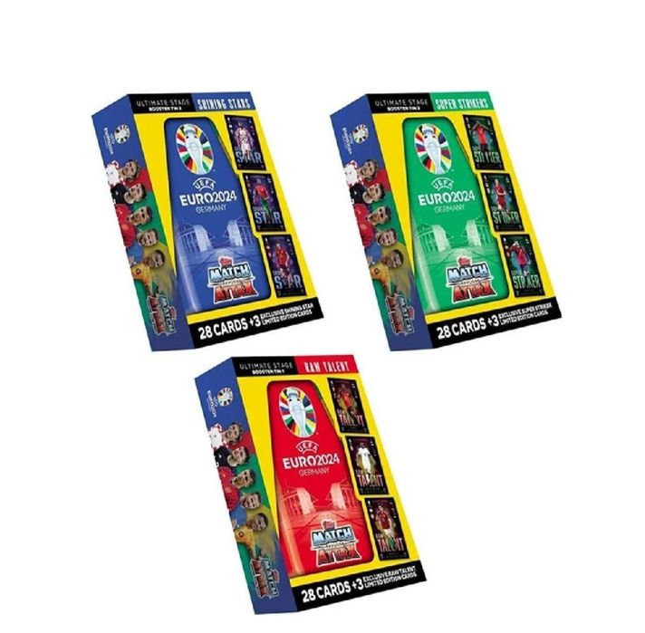 Topps Match Attax UEFA EURO 2024 Mini Tin 1,2,3.