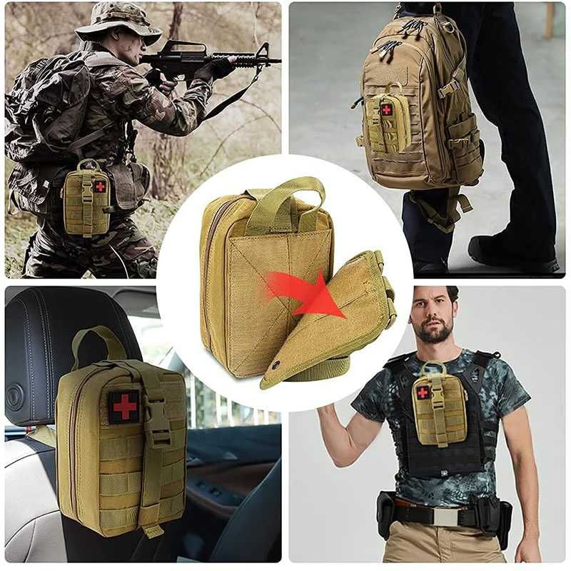 100x Apteczka wojskowa torba taktyczna plecak IFAK MOLLE pasa ZIELEŃ