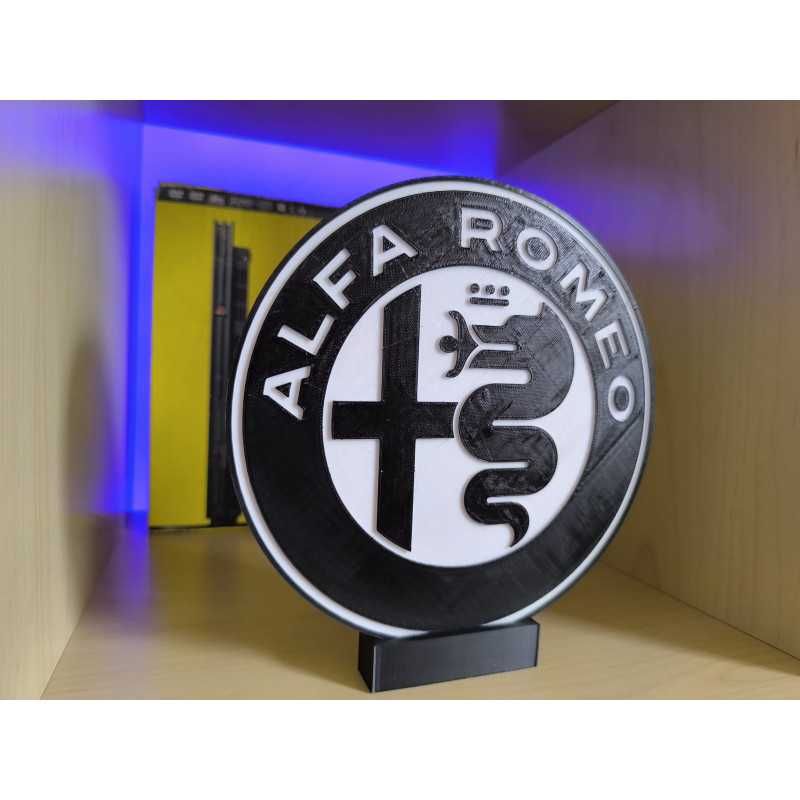 Placa 3d decorativa Alfa Romeo / Decoração garagem ou Man Cave