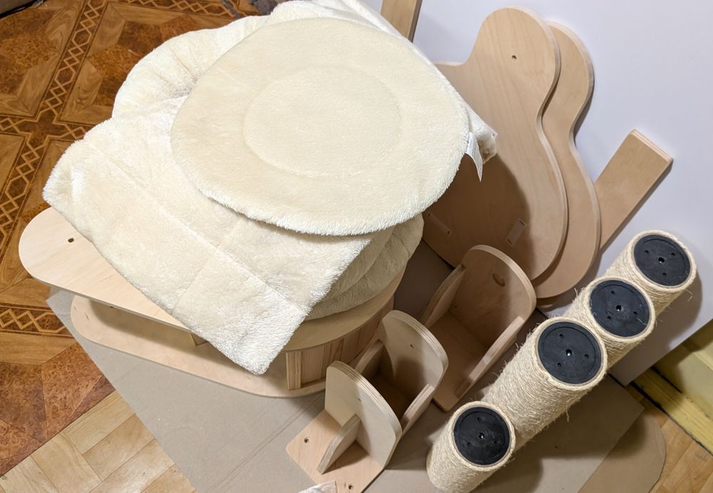 Natural Paradise Magnolia Drapak dla Kota Ścienny Kremowy DUŻY SOLIDNY