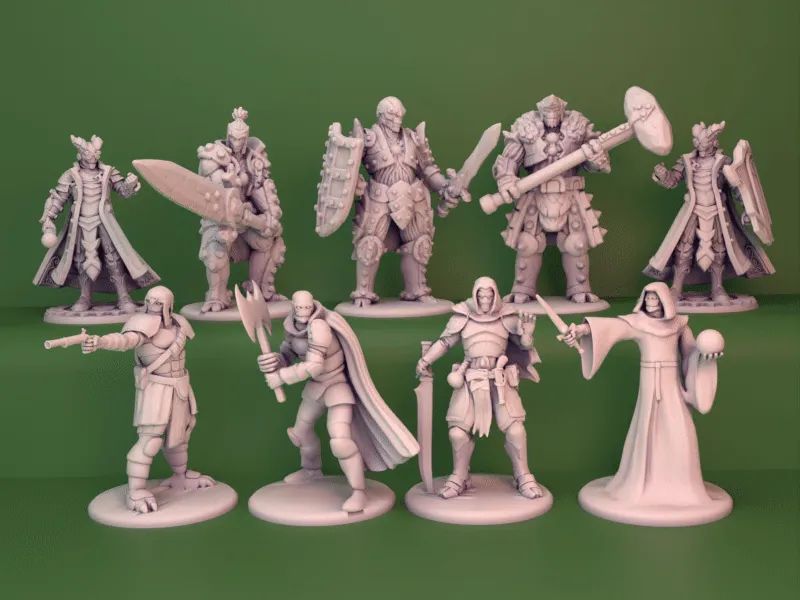 Miniaturas Warforged para D&D